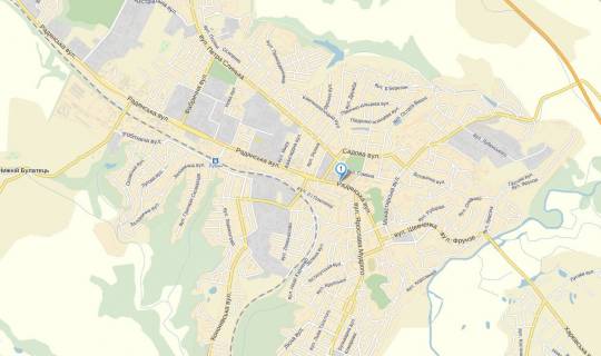 Billboard B in Lubny, 3х6  Lubny/ prosp. Vladimirskij 46 (r-n mag. Kievskij) scheme