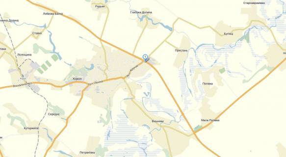 Billboard A in Khorol, 3х6  Horol /st. Frunze 102a (r-n trassy Kiev-Har'kov)(240 km.) scheme