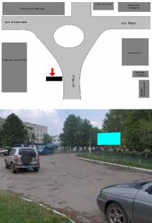 Billboard A in Borov, 3х6  ul Mira (Gimnazia No1, avtovokzal) Photo 1