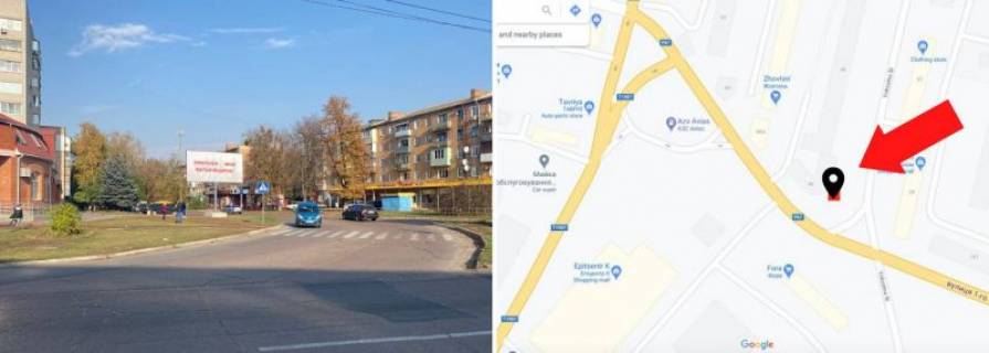 Billboard B in Pryluky, 3*6  st. Vokzal'na, porad z budinkom No46 (magazin fora, Centr zajnatosti) Photo 1