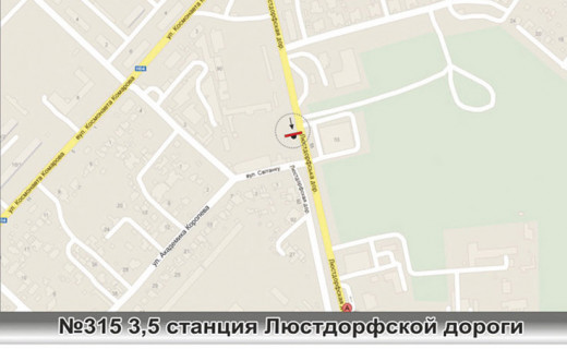 Billboard A in Odessa, 3x6 (gusak)  No315 3,5 st. Lustdofskoj dorogi,55 - Inter-Avto iz goroda scheme