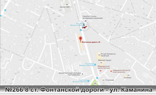 Prismatron, Prism B in Odessa, 3х6  No266 8 st. Fontana - st. Kamanina iz goroda - 458038 scheme