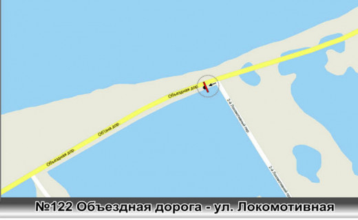 Billboard B in Odessa, 3х6  No122 Ob"ezdnaa doroga -st. Lokomotivnaa scheme