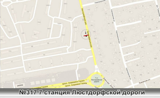 Billboard A in Odessa, 3x6 (gusak)  No317 7 st Lustdorfskoj dorogi iz goroda scheme