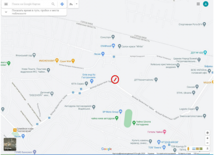 Billboard A in Seagulls, 3х6 м  с. Чайки, вул. Миколи Самокиша, 12 scheme