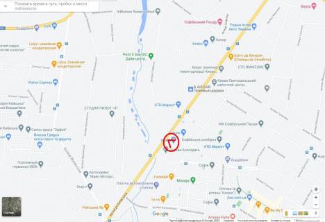 Billboard A in Sofiivska Borshchagovka, 6х3 м  scheme