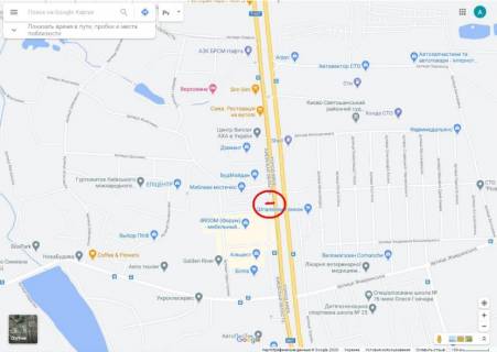 Billboard A in Petropavlivska Borshchagivka, 6х3 м  с. Петропавлівська Борщагівка, Велика Кільцева дорога, км 1+850 праворуч - №8 (вул. Петропавлівська, 10 (біля виїзду з АЗС  «Лукойл»)) scheme