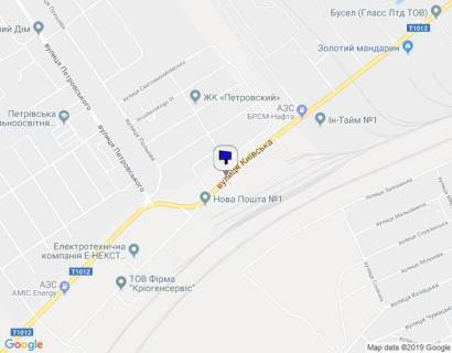 Billboard A in Svyatopetrivske, 3x6  st.Kievs'ka, pered povorot na Svatopetrovs'ke, centr, na Boarku scheme