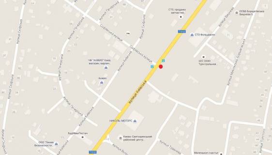 Billboard A in Sofiivska Borshchagivka, 3x6  st. Kievs'ka, Sil'po, AVTOZAZ, v Kiiv scheme