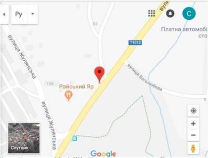 Billboard A in Sofiivska Borshchagivka, 3x6  вул.Київська, перед рестораном "Райський Яр" scheme