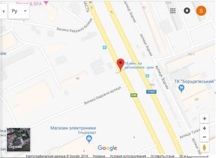 Billboard A in Kyiv, 3x6  Okruzna, Elektronmas, na Odes'ku pl. scheme