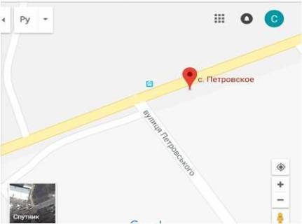 Billboard B in Svyatopetrivske, 3x6  st. Belogorodskaa, za st. Petrovskogo scheme