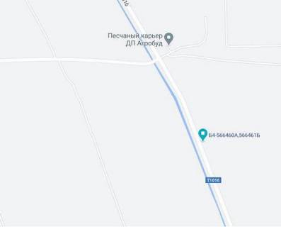 Billboard B in Gnidin, 3x6  DP Agrobud, Avtodoroga T 106 Kiiv -Gnedin,Zliva, iz Kieva scheme