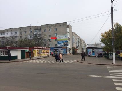 Billboard A in Ovruch, 3х6  st. Sevcenko-st.S.Bandery, supermarket "Vopak", nastennaa, verhnaa Photo 1