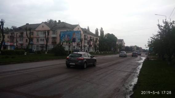 Billboard B in Korosten, 3х6  st. Grusevskogo, 52, Ukrsocbank, osadbank, centr goroda Photo 1