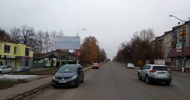 Billboard B in Malin, 3х6  st. Gagarina, 16, centr, Ukrsibbank, Osadbank, markety, avtostancia Photo 1