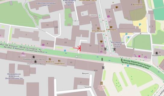 Video Billboard B in Zhytomyr, 2,8х4,8  st.B.Berdicevskaa, 15, centr, obladministracia, gorsovet, pesehodnaa zona, kafe, restorany - 382971 scheme
