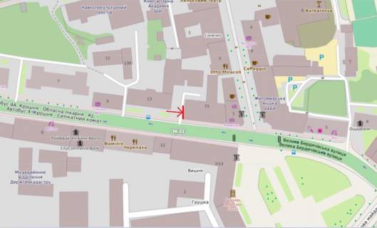 Video Billboard B in Zhytomyr, 2,8х4,8  st.B.Berdicevskaa, 15, centr, obladministracia, gorsovet, pesehodnaa zona, kafe, restorany - 382985 scheme