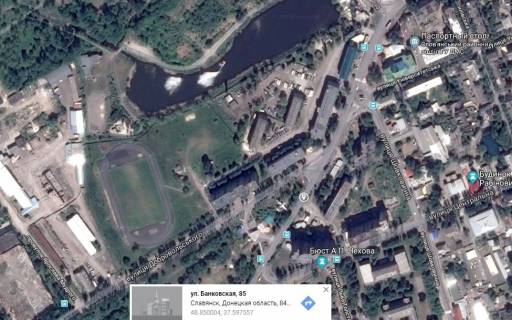 Billboard B in Slovyansk, 3х6  st. Bankivs'ka,85 (r-n likarni AIZ) scheme