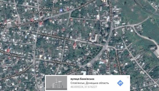 Billboard A in Slovyansk, 3х6  perehresta st. Bankivs'ka/st. Tors'ka, 78 (livo) scheme