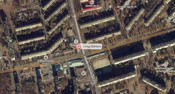 Billboard A in Slovyansk, 3х6  perehresta st. G.Batuka/st. Bul'varna (r-n Lisovij) scheme