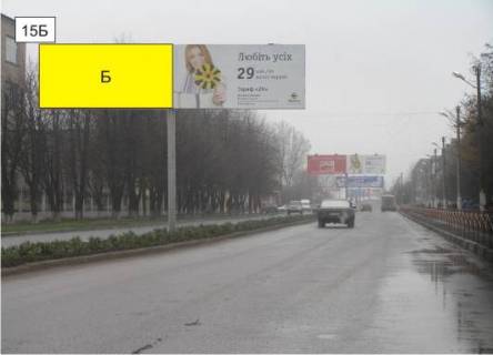 Billboard B in Podilsk (Kotovsk), 3x6  pr-kt Peremogi na rozdilovij smuzi  perpendikularno napramku ruhu navproti kotel'noi Photo 1
