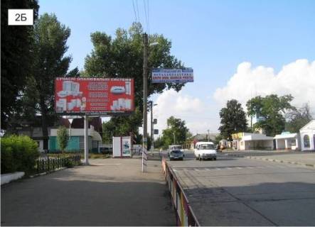 Billboard B in Podilsk (Kotovsk), 3x6  st. Soborna perpendikularno napramku ruhu vzdovz trotuaru  <<Vacak>> Photo 1