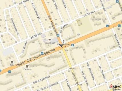 Billboard A in Kherson, 3x6  Ugol 200 let Hersona i st.Nekrasova scheme