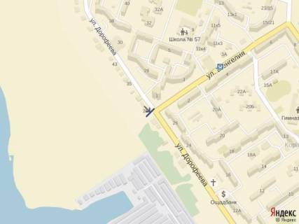 Billboard A in Kherson, 3x6  Ugol st.Dorofeeva i st.Sengelia scheme