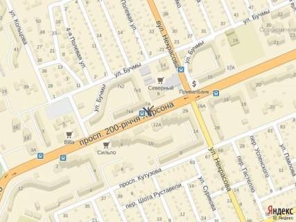 Billboard A in Kherson, 3x6  Pr.200 let Hersona (r-n mag.Strumok) scheme