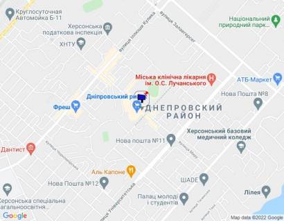Billboard A in Kherson, 3x6  St.Mira (Dneprovskij rynok) scheme