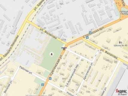 Billboard B in Kherson, 3x6  Ugol st.Sretenskaa (Rozy Luksemburg) i st.Filatova scheme