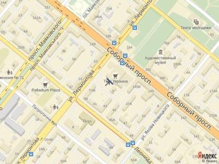 Facade Banners A in Zaporizhzhya, 5м/5м  15-1,  TC Ukraina parkovka, av. Sobornyj , 147 scheme