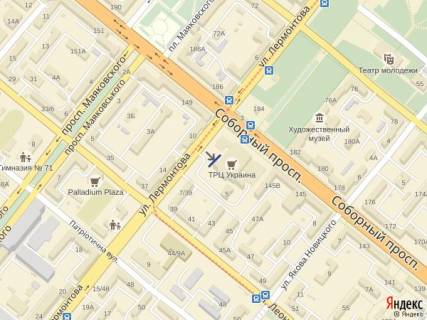 Facade Banners A in Zaporizhzhya, 10м/6м  14, TC Ukraina - st. Zajceva scheme