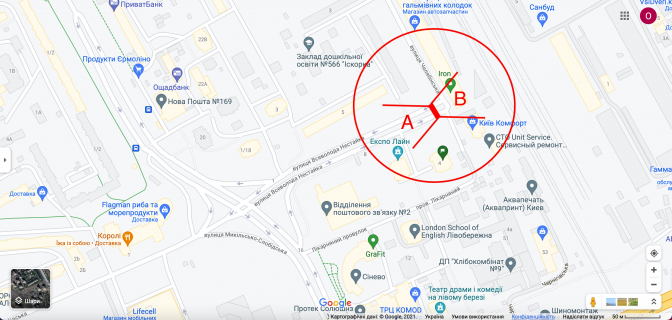 Billboard A in Kyiv st. V. Nestajka (Mil'cakova), 8 (03-0229-01) v napramku st. Septic'kogo scheme