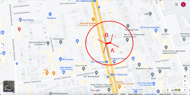 Billboard A in Kyiv st. Avtozavods'ka, 28 (03-1361-01) v napramku st. Lugova scheme