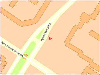 Billboard A in Sumi av. M. Luspi-st. Zbrojnih Sil Ukraini        /st. Internacionalistiv - av. M. Luspi/ scheme