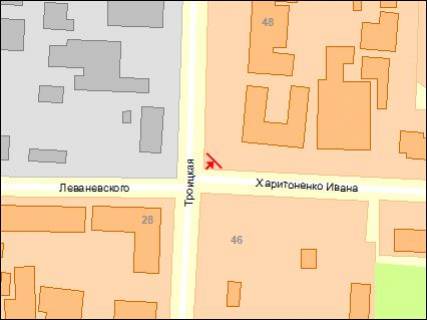 Billboard A in Sumi Vst. Troic'ka - st. I. Haritonenka scheme