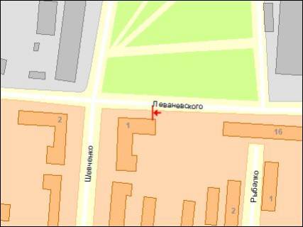 Billboard B in Sumi st. Get'mana Pavla Skoropads'kogo              /st. Levanevs'kogo/ scheme