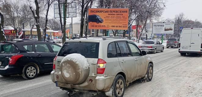 Billboard A in Kam'yanets-Podilsky, 3х6  rajon perehresta prospekt Grusevs'kogo-st.Knaziv Koriatoviciv Photo 1