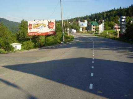 Billboard B in Yaremche, 3x6  Trasa N-09 Mukacevo-L'viv, Svobodi-Petrasa, goteli Romantik, Vodospad, Radiola, Stanislavs'kij, stezka do kamena Dovbusa, kolibi na Pen'kah, napramok ruhu na Ivano-Frankivs'k Photo 1