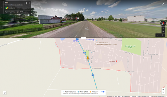 Billboard B in Manevichi, 3х6  smt. Manevici, st. Luc'ka - peretin st. Zahidna B st v'izd v misto scheme