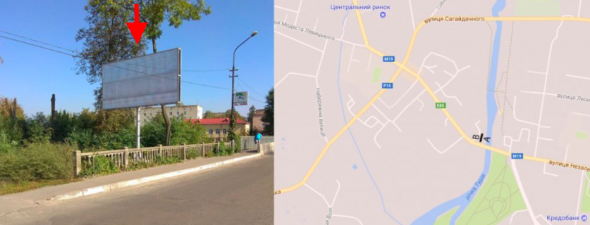 Billboard B in Kovel, 3х6  m. Kovel', st. Nezaleznosti (Kafe Labaz) V st Photo 1