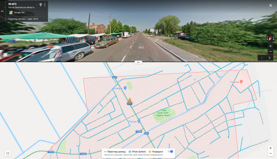 Billboard A in Ratne, 3х6  m. RATNE st.  Central'na 74,trasa na Brest, rada, AZS,TC skola A st scheme