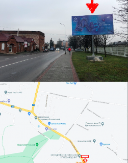 Billboard A in Volodymyr-Volinsky, 3х6  st. Luc'ka, 62 - st. Kiivs'ka, bila hlibozavodu A st. Photo 1