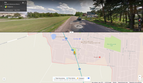 Billboard A in Manevichi, 3х6  smt. Manevici, st. Luc'ka A st viizd z mista v napramku Luc'ka scheme