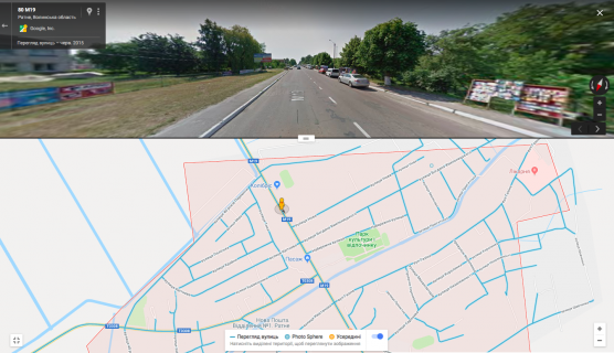 Billboard B in Ratne, 3х6  m. RATNE Central'na 74,trasa z Brest,rada, AZS,TC skola B st scheme