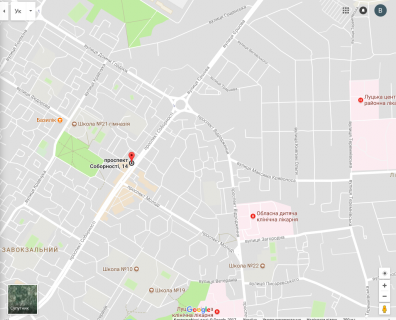 Billboard A in Lutsk, 3х6  av.Sobornosti ,14a (mag.Troanda) scheme