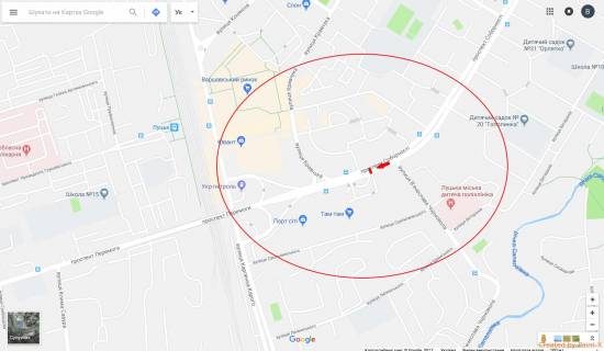Billboard A in Lutsk, 3х6  pr-t Sobornosti, 38 Tam-Tam, Port Siti A st v napramku do centru scheme