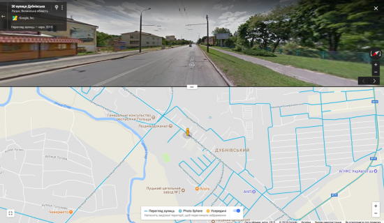 Billboard B in Lutsk, 3х6  st. Dubnivs'ka, 65 B st. Vodokanal, viizd z mista scheme